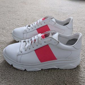 White and neon pink M. Gemi Volata sneaker